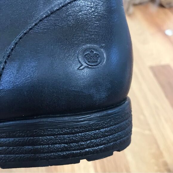 BORN Shaunie Black Leather Knee High Riding‎ Boot Low Heel Fall Winter Size 6.5 - Picture 10 of 15